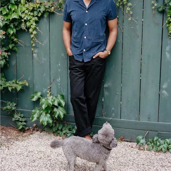 J crew navy corduroy camp collar shirt - Picture 2 of 4